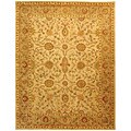 Antique Wool Kashan Ivory/ Beige Rug (6' x 9')