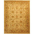 Antique Wool Kashan Ivory/ Beige Rug (9'6 x 13'6)