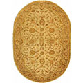 Antique Wool Kashan Ivory/ Beige Rug (7'6 x 9'6)