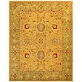 Antique Hand-spun Wool Isfan Dark Gold Rug (8'3 x 11')