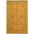 Antique Hand-spun Wool Isfan Dark Gold Rug (4' x 6')
