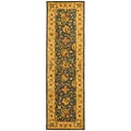 Antique Hand-spun Wool Mashad Rug (2'3 x 10')