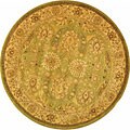Hand-spun Light Green/ Ivory Old World Rug (6' Round)