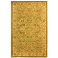 Hand-spun Light Green/ Ivory Old World Rug (5' x 8')