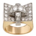 18k Pink Gold 1 1/2ct TDW Diamond Art Deco Ring (J, SI2)