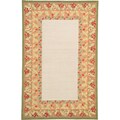 Hand-hooked Acorn Border Warm Wool Rug (3'6 x 5'6)