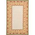 Hand-hooked Acorn border Warm Wool Rug (7'6 x 9'6)