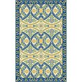 Hand-hooked Monaco Blue Wool Rug (5' x 8')
