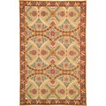 Hand-hooked Monaco Red Wool Rug (7'6 x 9'6)