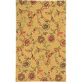 Hand-hooked Paisley Vine Wool Rug (5' x 8')