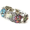 Sweet Romance Enamel Pansies Bracelet