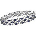 18k Gold 1 1/2ct TDW Diamond Sapphire Bracelet (G-H-I, SI)