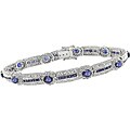 18k Gold 1 1/3ct TDW Diamond Sapphire Bracelet (G-H, SI)