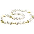 14k Yellow Gold Cultured Akoya Pearl Necklace (8-8.5 mm)