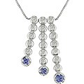 14k Gold 1/4ct TDW Diamond and Tanzanite Necklace