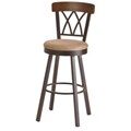 Brett Light Brown Polyester Swivel Barstool