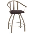 Molly Black Polyester Swivel Counter Stool