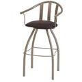Molly Black Polyester Swivel Barstool