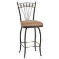 Mark Light Brown Polyester Swivel Counter Stool