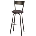 Sue Black Polyester Swivel Barstool