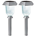 Aurora III Stainless Steel Solar Landscape Lights (Set of 8)