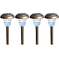 Seaton Antique Gold Solar Landscape Lights (Set of 4)