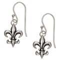 Gerald David Bauman Silver Fleur de Lis Earrings