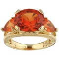 Chateau D' Argent Gold over Sterling Silver Orange CZ Ring