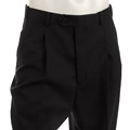 Pierre Cardin Expander Solid Black Wool Trousers