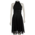 Connected Apparel Sleeveless Halter Style Dress