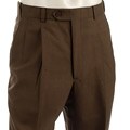 Pierre Cardin Expander Heather Brown Wool Trousers
