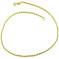 10k Yellow Gold Superlight Rope Anklet