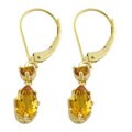 14k Yellow Gold Madeira Citrine Drop Earrings