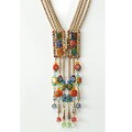 Sweet Romance Tango Millefiori Glass Necklace