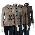 Last Kiss Women's Belted Herringbone Coat
