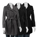 Last Kiss Women's Belted Long Wool Coat