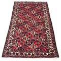 Iranian Bakhtiari Hand-knotted Plum/ Ivory Rug (5'2 x 9'7)