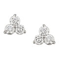 14k Gold 1/4ct Round Diamond Triangle Earrings (I-J, I2-I3)