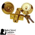 Baker Street Bright Brass Double Cylinder Deadbolts (4-pack)
