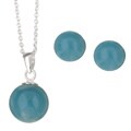 Sterling Silver Amazonite Necklace/ Earrings Set