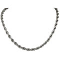 18k White Goldplated 36-inch Rope Chain