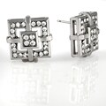 Silverplated Rhinestone Earrings