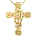 Goldplated Rhinestone Cross Necklace