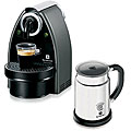 Nespresso C100 Piano Black Espresso and Aeroccino Maker