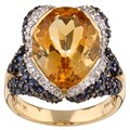 Encore by Le Vian 14k Gold Citrine and Sapphire Ring