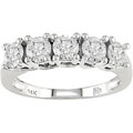 14k Gold 1ct TDW Diamond 5-stone Anniversary Ring (G-H-I, I1-I2)