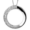 14k Gold 1/3ct TDW Diamond Circle Necklace (H-I, I1-I2)