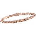 14k Pink Gold Braided Bangle Bracelet