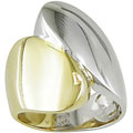 14k Two-tone Gold Asymmetrical Ring