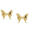 14k Yellow Gold Butterfly Stud Earrings